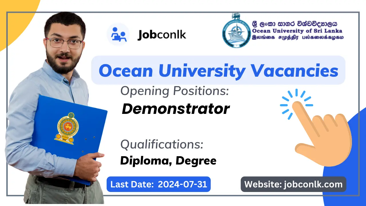 Demonstrator Jobs – Ocean University Vacancies 2024