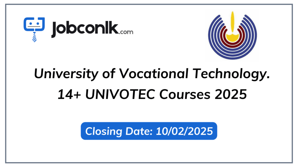 University of Vocational Technology - UNIVOTEC Courses 2025 univotech-courses-2025