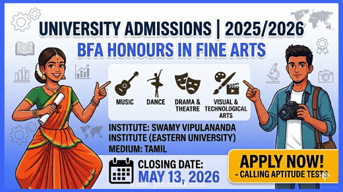 Swamy Vipulananda Institute Aptitude Test 2026: Apply for Fine Arts Degrees